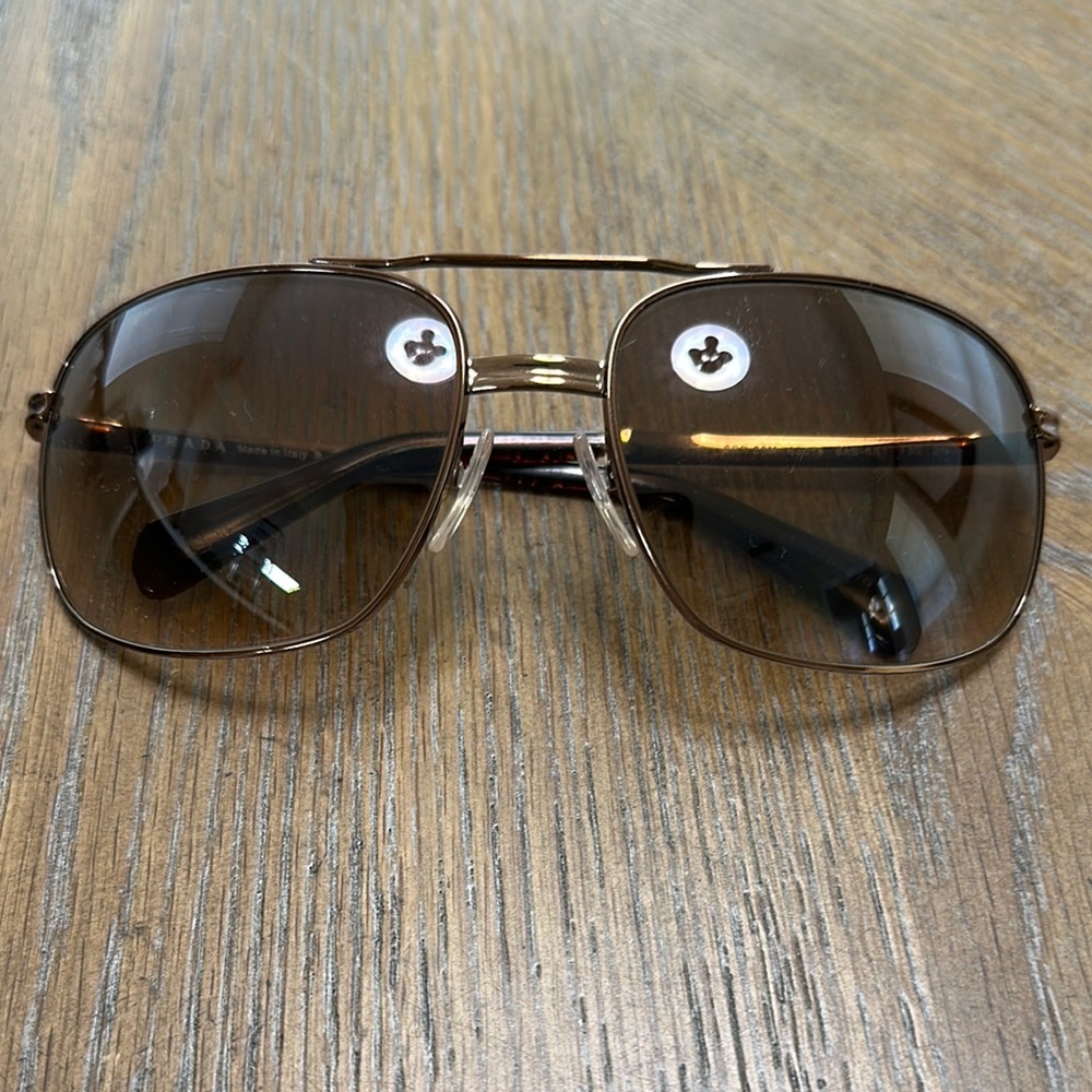 PRADA Stylish Brown Aviator Sunglasses with Original Prada Box